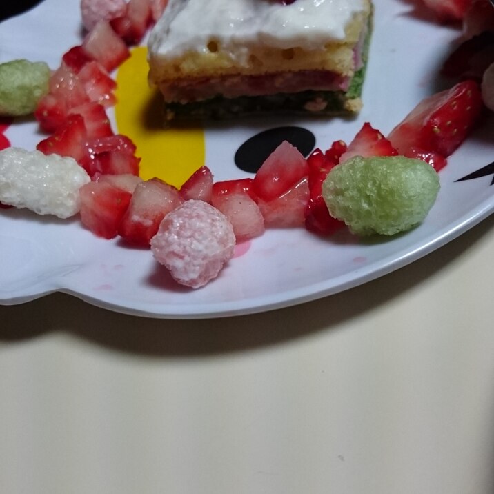 ひな祭りケーキ1歳児 レシピ 作り方 By りんりんすずたん 楽天レシピ